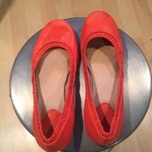 Frye orange ballet flats.